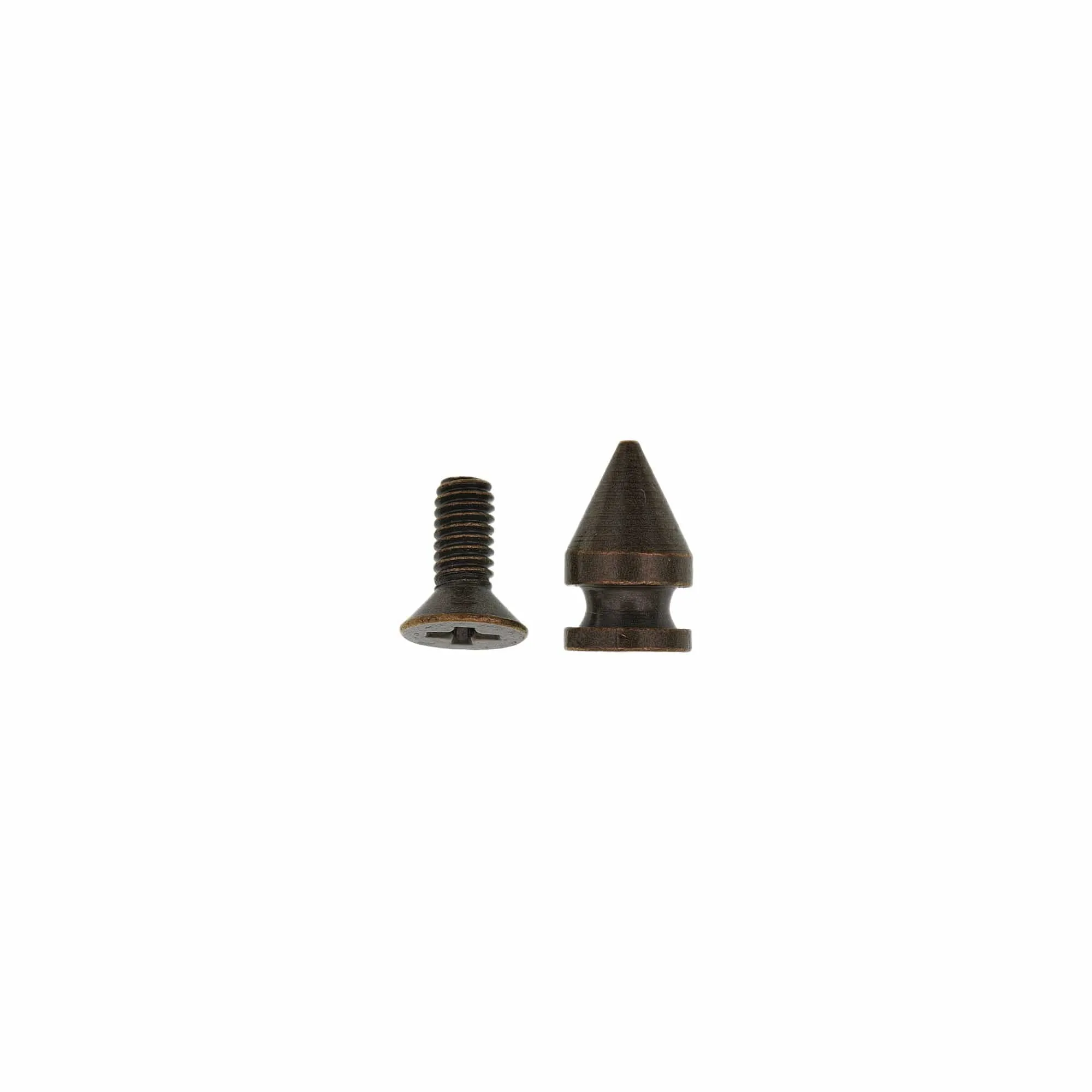 12mm Antique Brass, Spike Stud with Screw, Solid Brass, #C-1551-ANTB