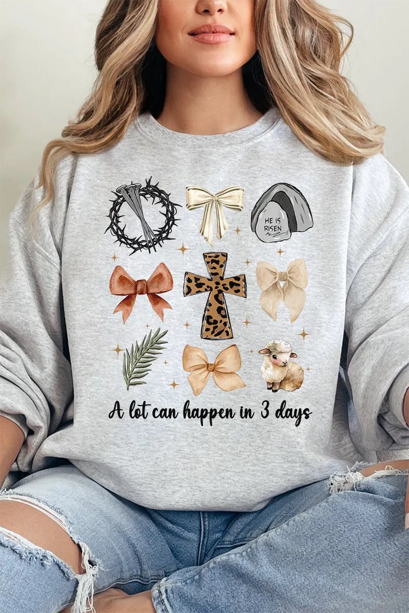 A Lot Can Happen In 3 Days Heavy-weight Crew Sweatshirt