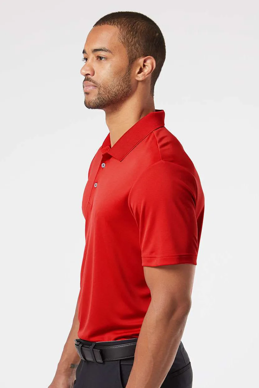 Adidas Mens Performance UPF 50  Short Sleeve Polo Shirt - Collegiate Red - NEW