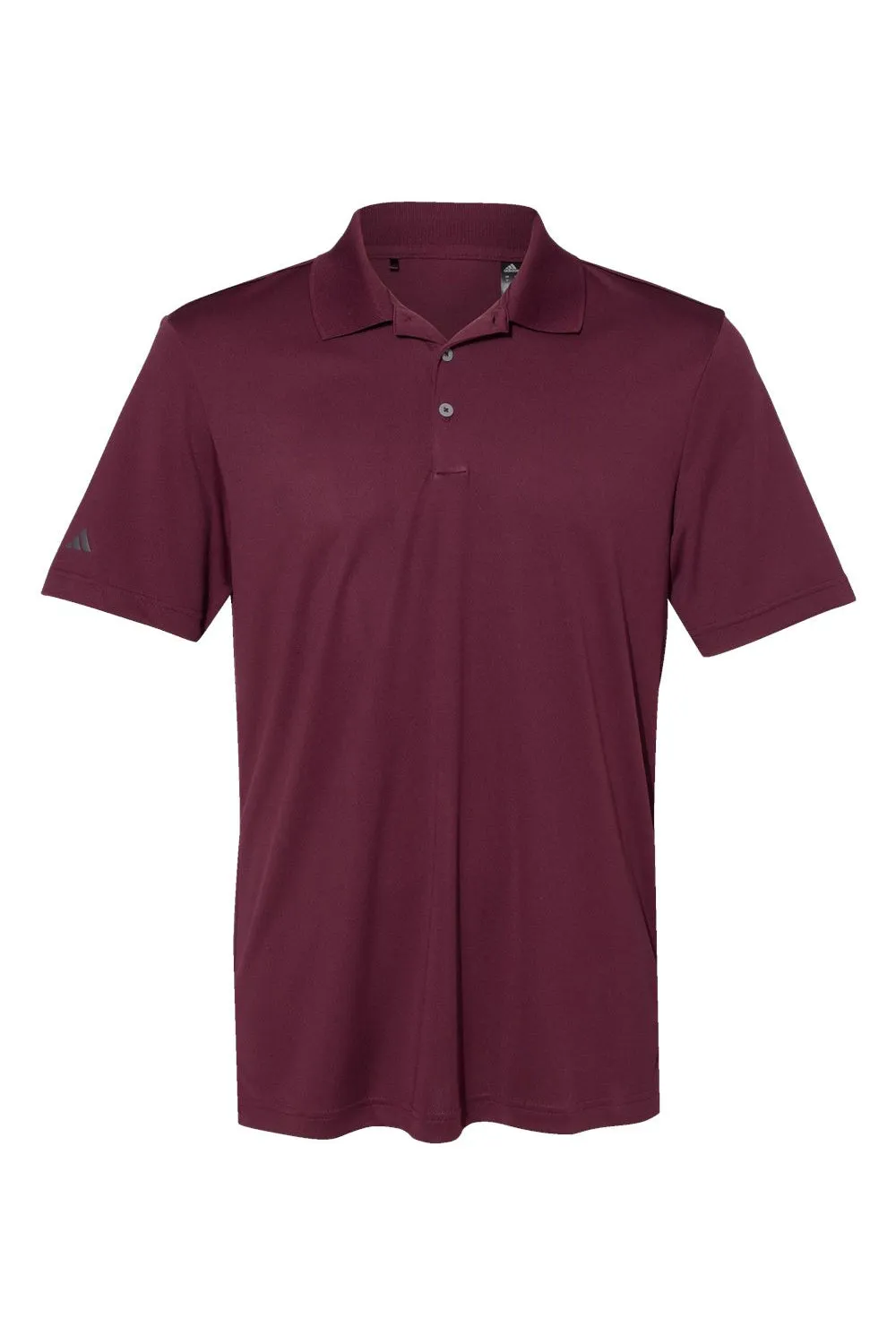 Adidas Mens Performance UPF 50  Short Sleeve Polo Shirt - Maroon - NEW