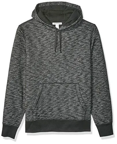 Amazon Essentials Men's Hooded Fleece Sweatshirt, Charcoal Space-Dye, Medium