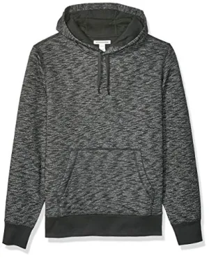 Amazon Essentials Men's Hooded Fleece Sweatshirt, Charcoal Space-Dye, Medium