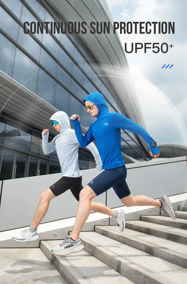 AONIJIE FM5171 Men’s Quick-Dry Hooded Long Sleeve Shirt | Breathable Sun Protection for Running