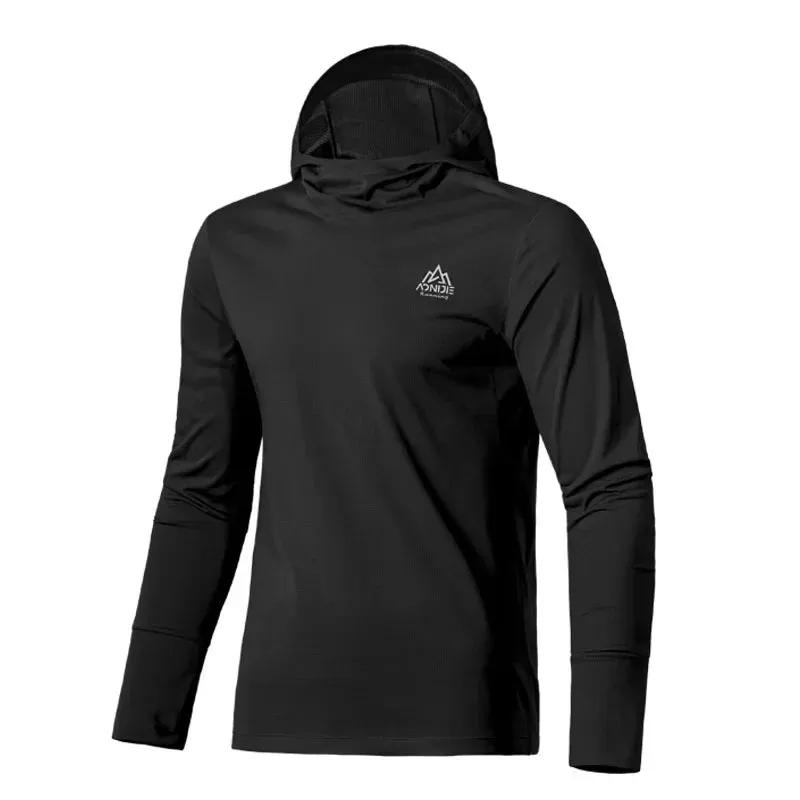AONIJIE FM5171 Men’s Quick-Dry Hooded Long Sleeve Shirt | Breathable Sun Protection for Running
