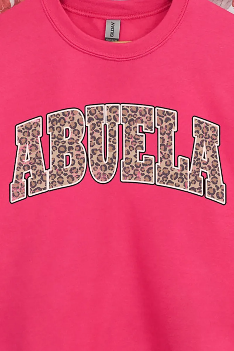 Arched Abuela Leopard Heavy-weight Crew Sweatshirt