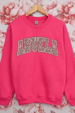 Arched Abuela Leopard Heavy-weight Crew Sweatshirt