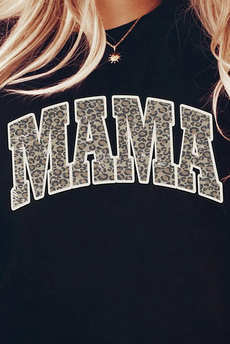 Arched Mama Leopard Heavy-weight Crew Sweatshirt