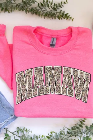 Arched Mamaw Leopard Heavy-weight Crew Sweatshirt