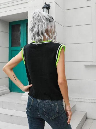 Argyle V-Neck Sweater Vest