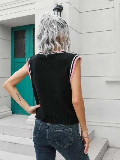 Argyle V-Neck Sweater Vest