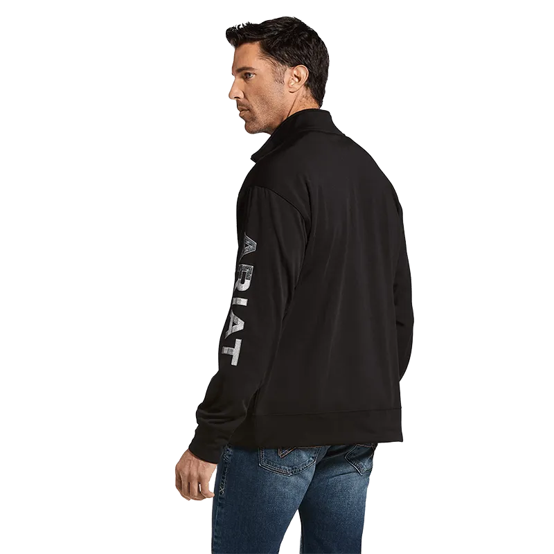 Ariat Men's Team Logo Black 1/4 Zip Sweatshirt