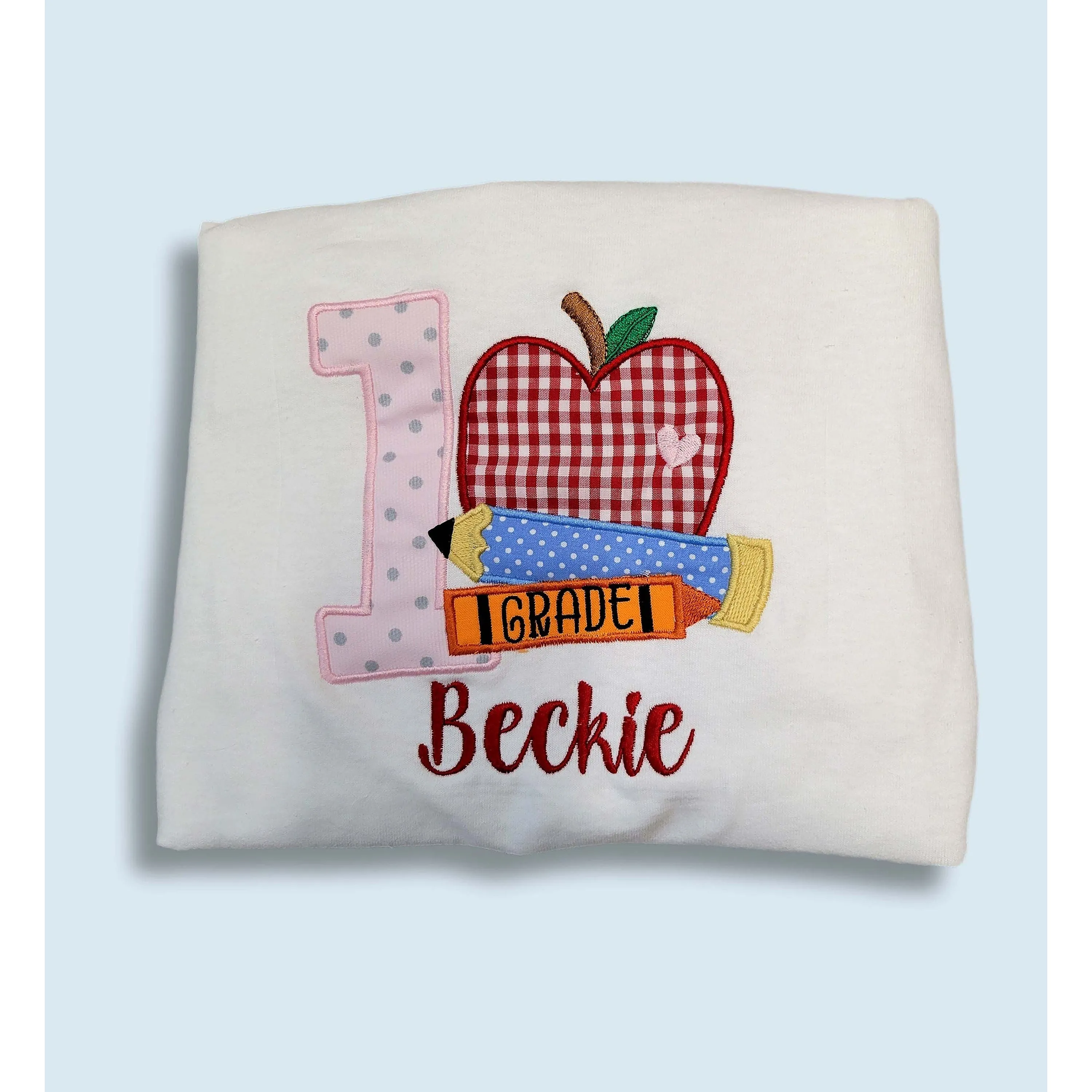 Back to School Shirt, First Grade Girls T-Shirt,  First Day of School Shirt, Personalized School Shirt