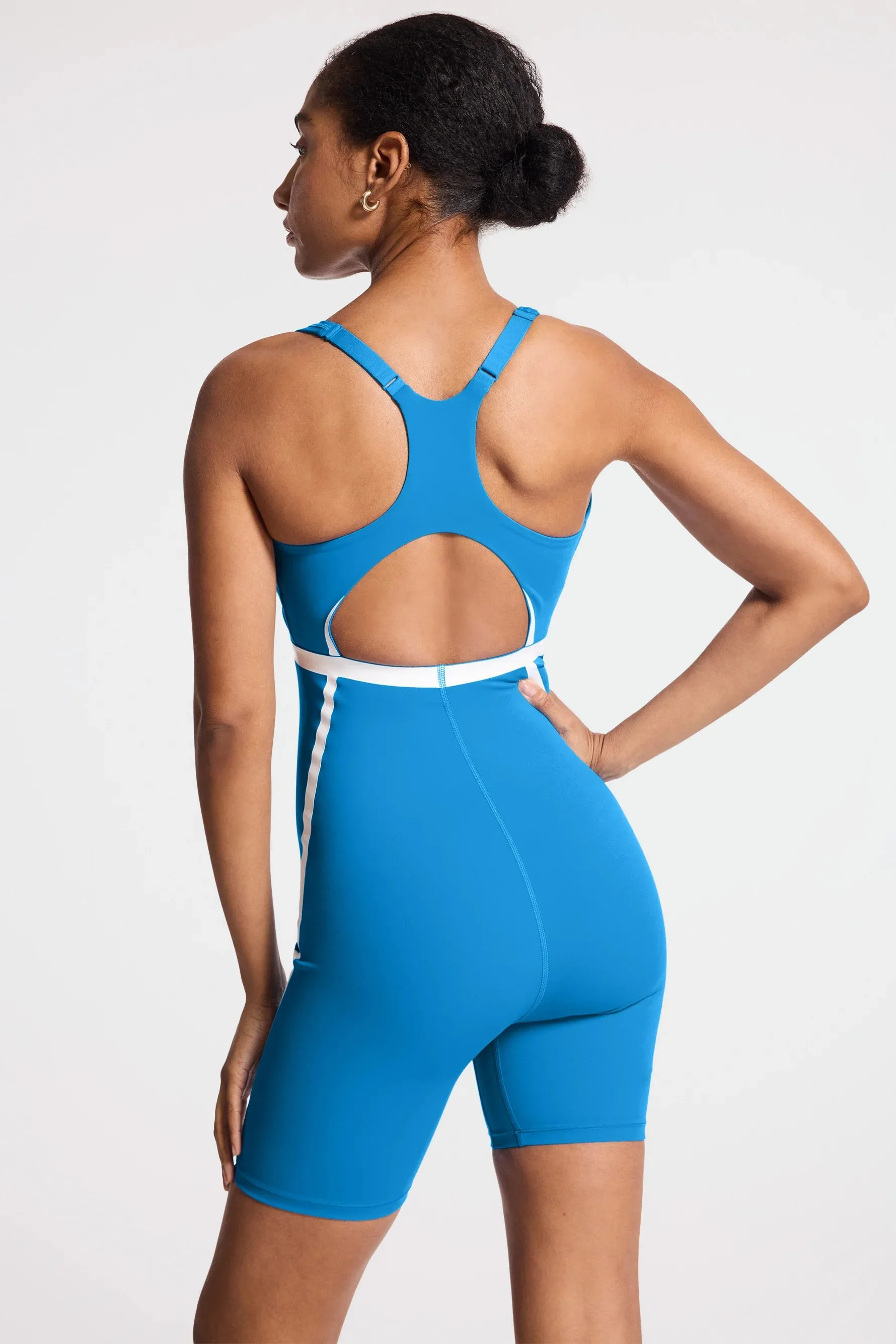 Bandier All Motion V-Neck Plunge Contrast Catsuit