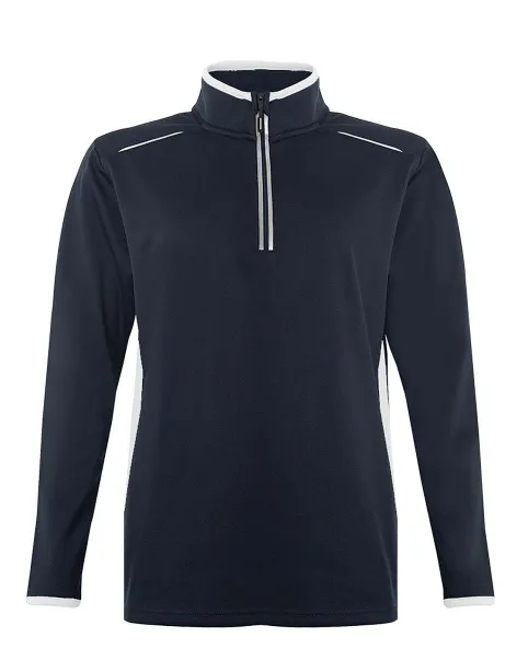Banner Quarter zip For Men-ZQTR-0057-Navy White