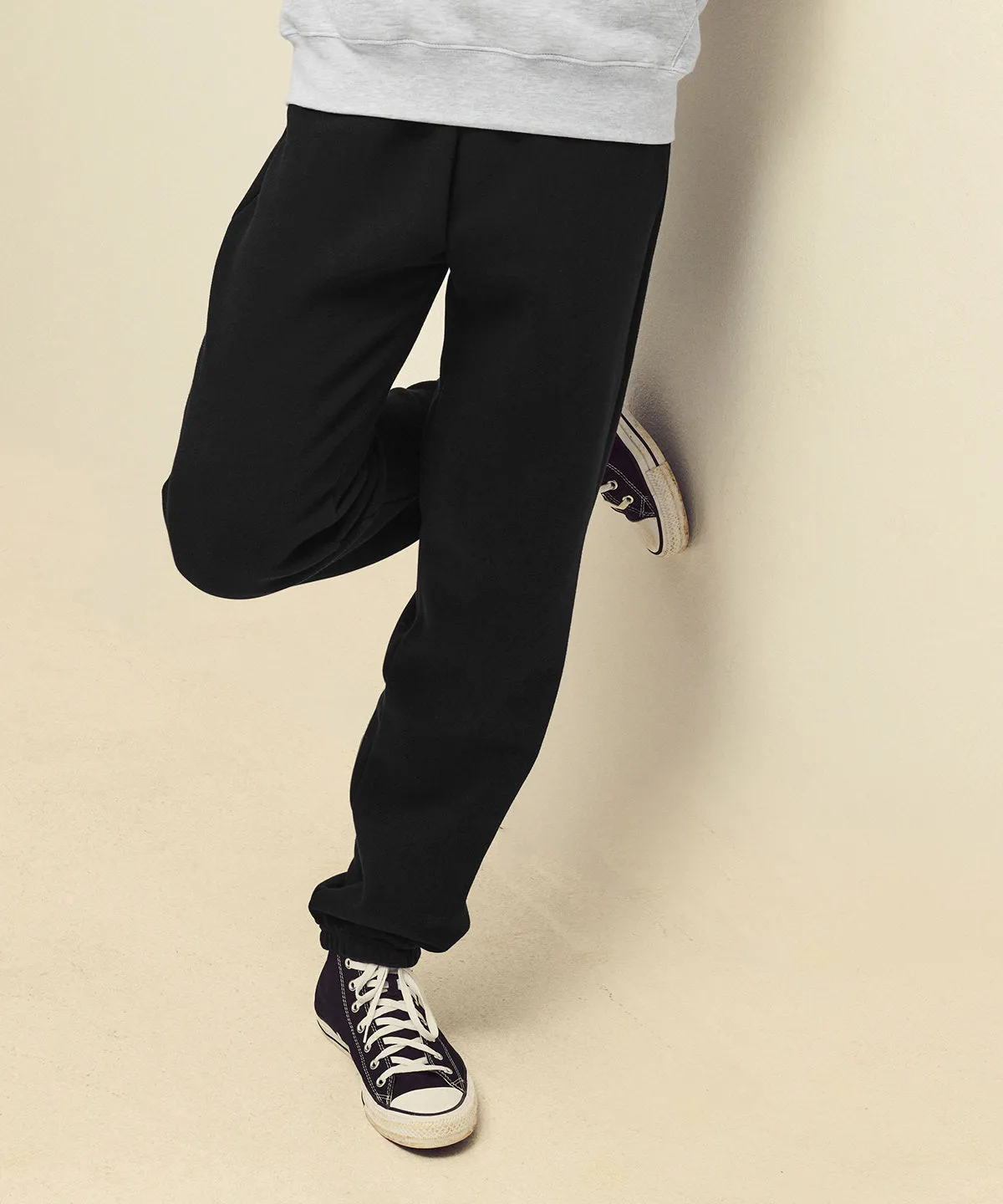 Black - Premium 70/30 elasticated sweatpants