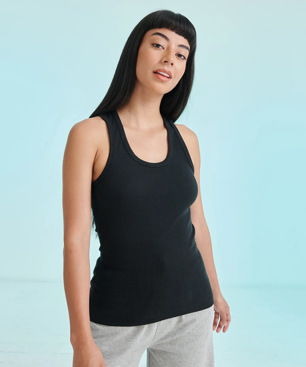 Black - Stretch racerback tank