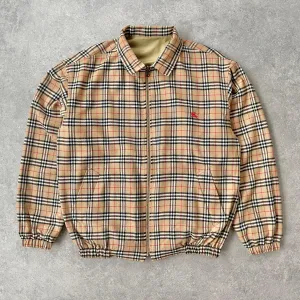 Burberry’s 1990s reversible nova check harrington jacket (M)