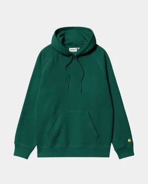Carhartt WIP - Hooded Chase Sweat - Chervil/Gold