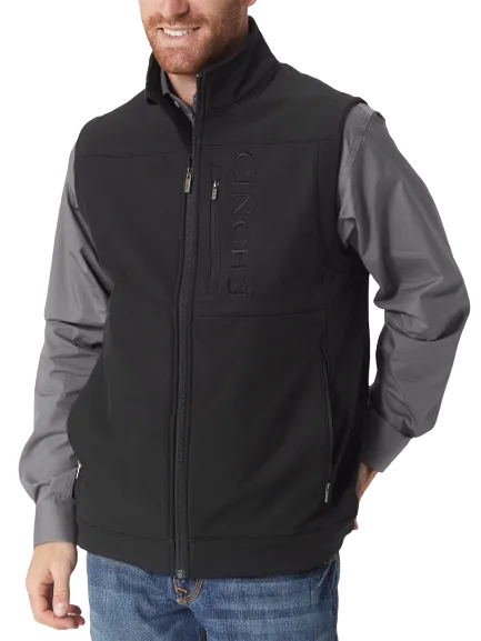 Cinch Men's Black Softshell Concealed Carry Pocket Vest