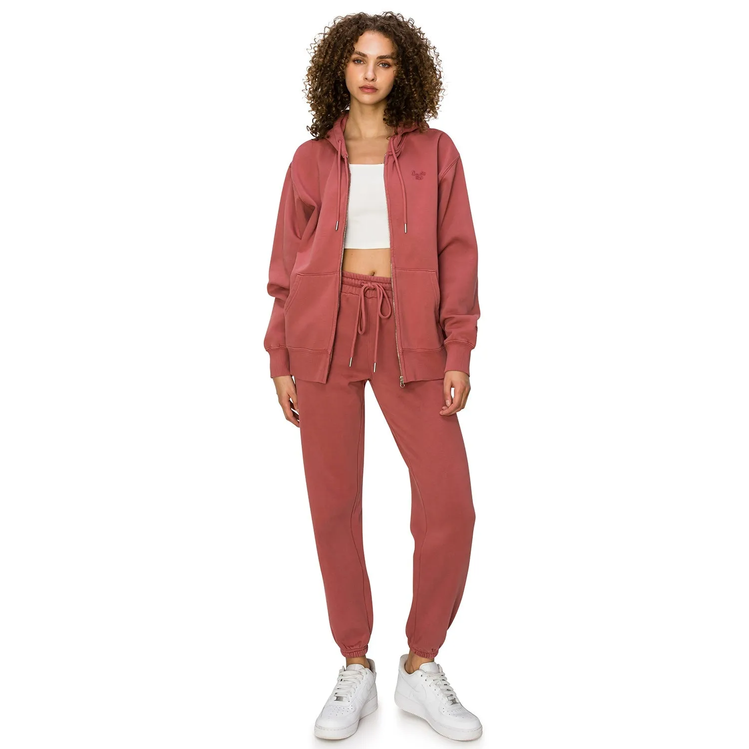 Cloud Fleece Zip Up Hoodie - Red Argil