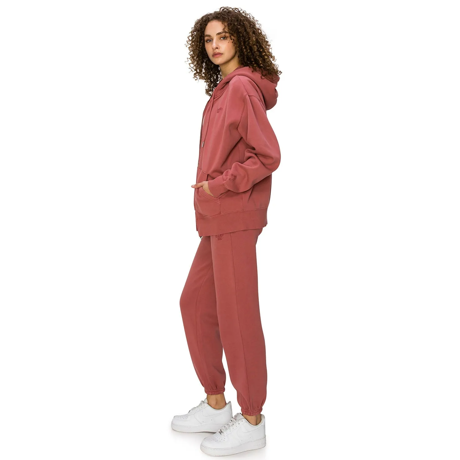 Cloud Fleece Zip Up Hoodie - Red Argil