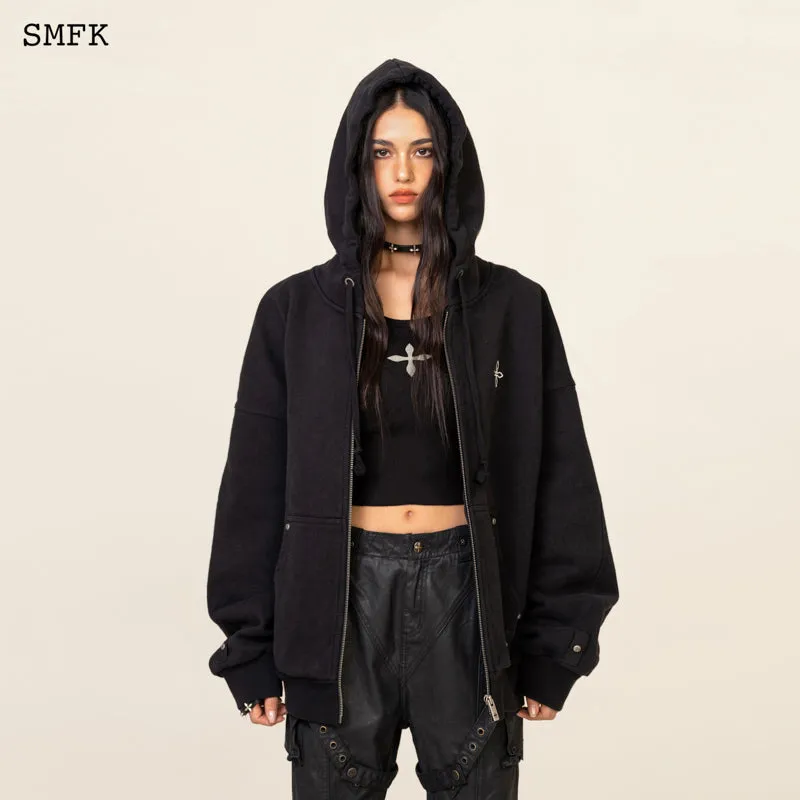 Compass Classic Cross Hoodie Black Jacket