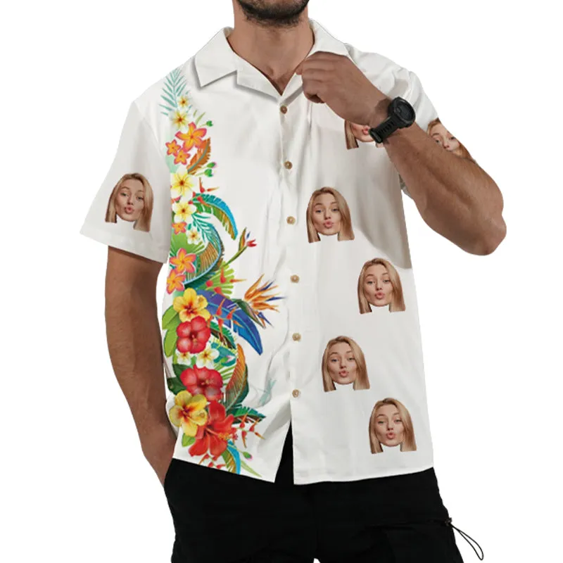 Customized Men's Fashion Printed Shirts Short Sleeve Tops