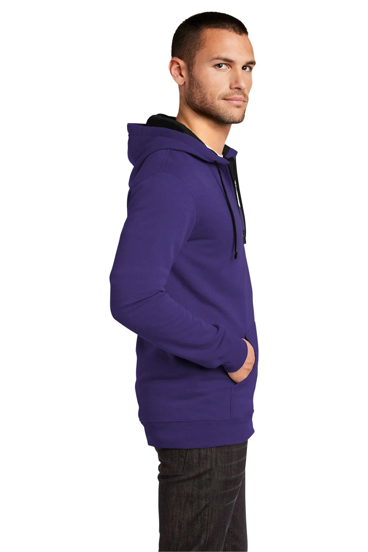 District Young Mens Concert Full-Zip Hoodies, Purple