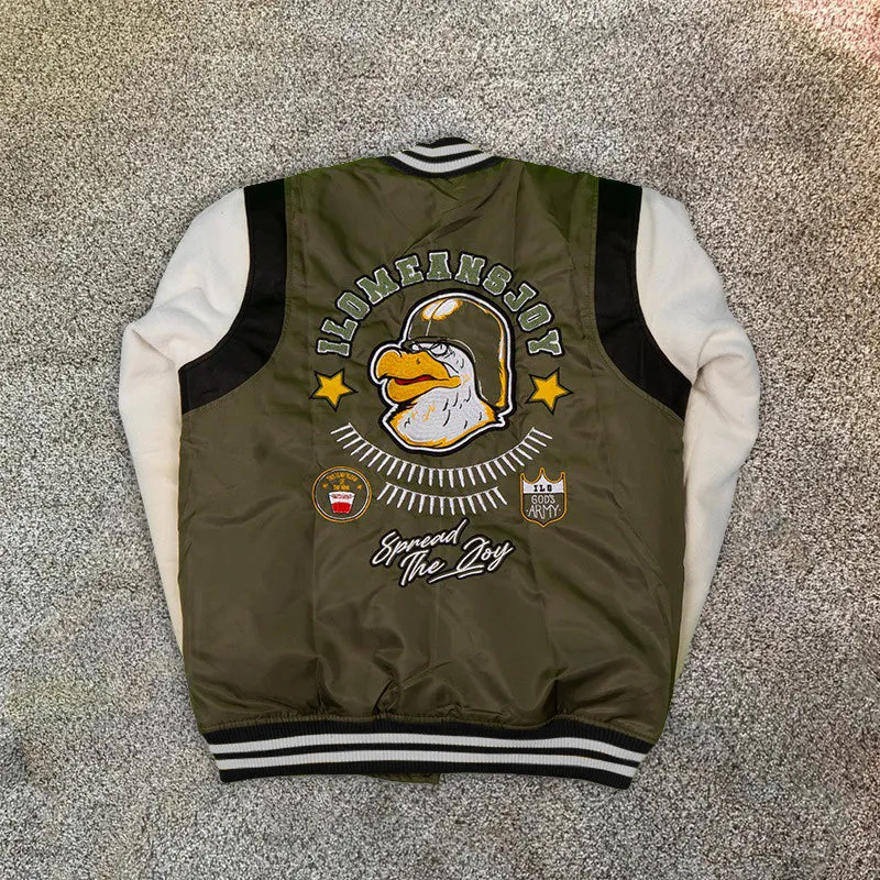 Eagle bomber casual street baseball jacket