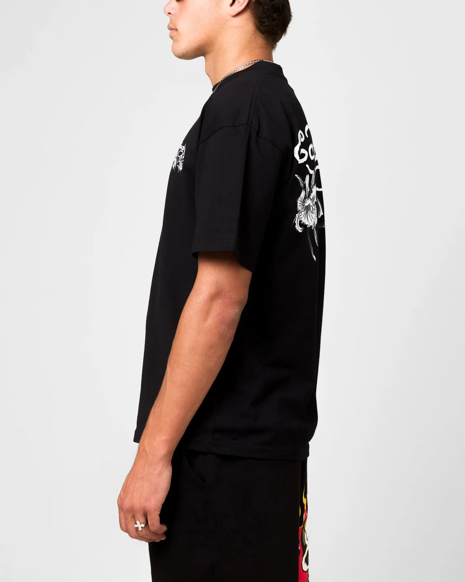 Ed Hardy Flowers T-Shirt Black
