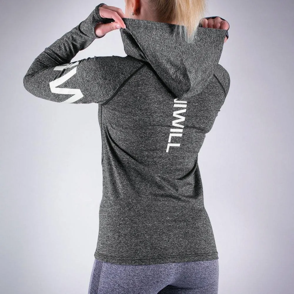 Explosion Letter Hooded Women Sports Shirt Quick Dry Breathable Long Sleeve Yoga Top Dry Fit Women Fitness Clothes Gym Tops