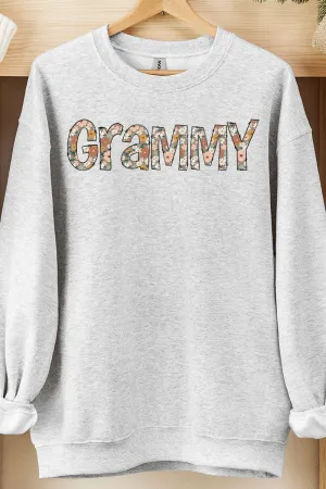 Floral Boho Grammy Heavy-weight Crew Sweatshirt