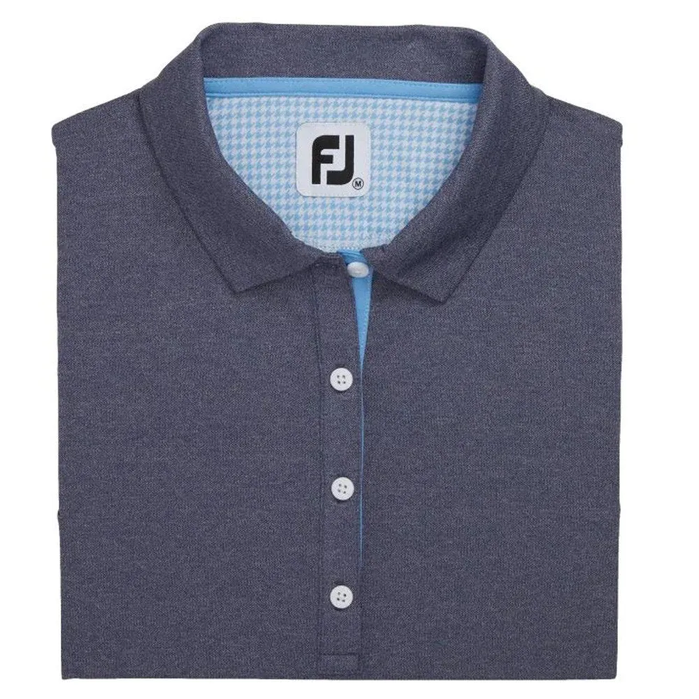 FootJoy Sleeveless Houndstooth Trim Pique Golf Polo 2022 Women