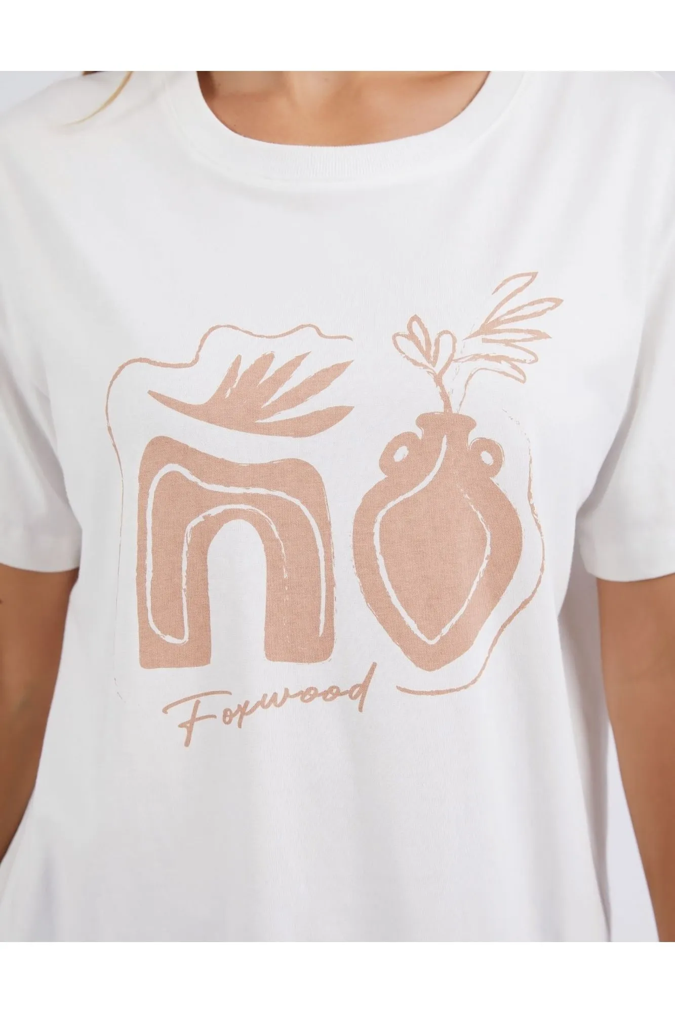 FOXWOOD ETCHED GEO TEE - VINTAGE WHITE