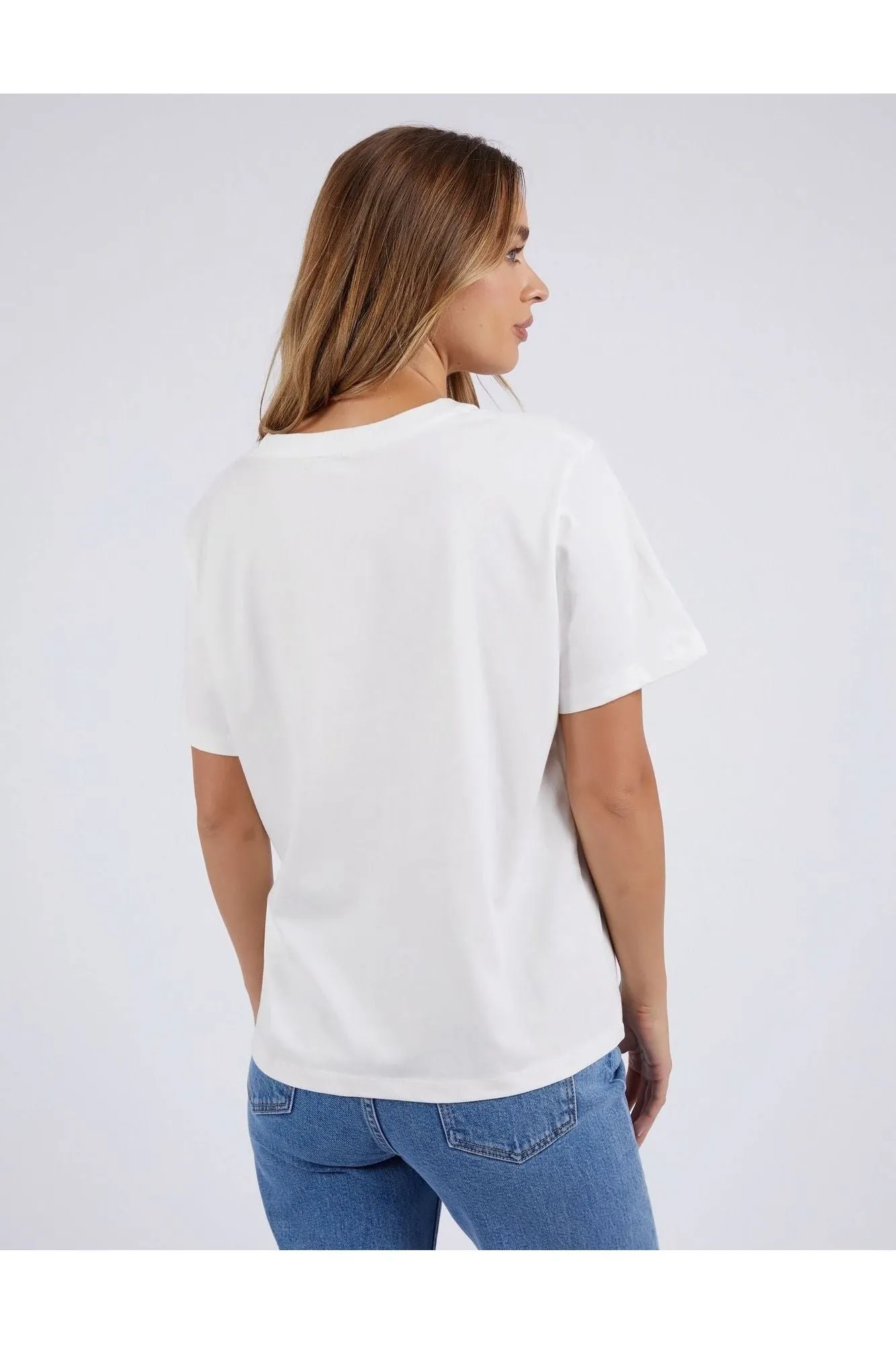 FOXWOOD ETCHED GEO TEE - VINTAGE WHITE