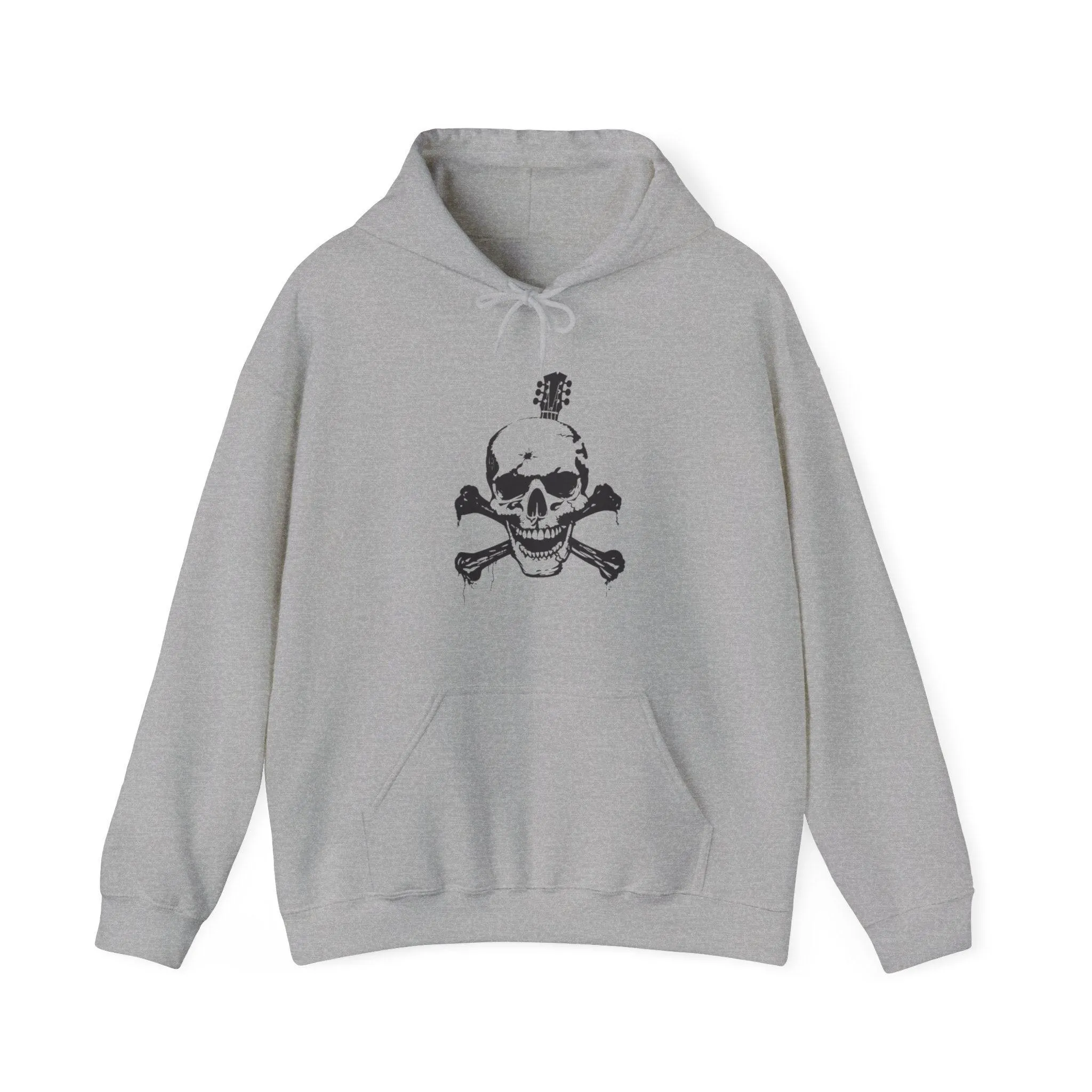 Guitar Skull Cross Bones Unisex Heavy Blend™ Hooded Sweatshirt