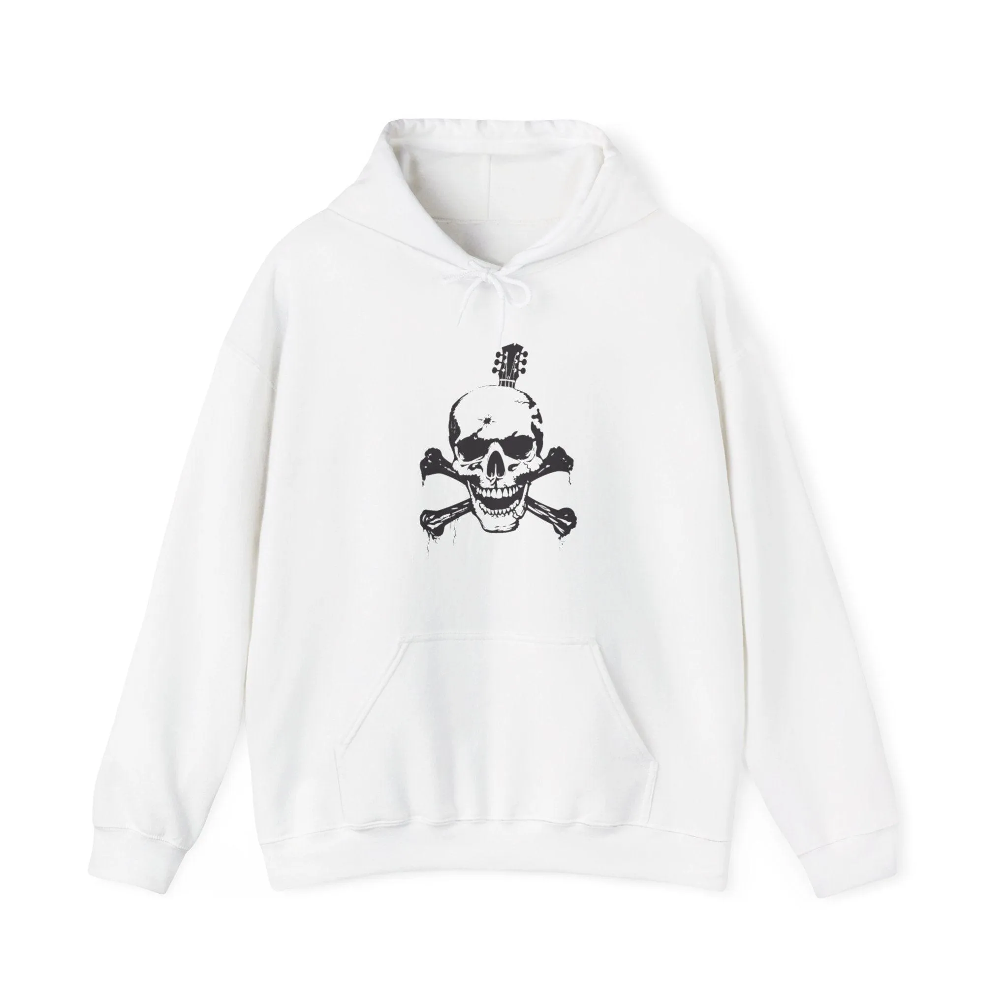 Guitar Skull Cross Bones Unisex Heavy Blend™ Hooded Sweatshirt