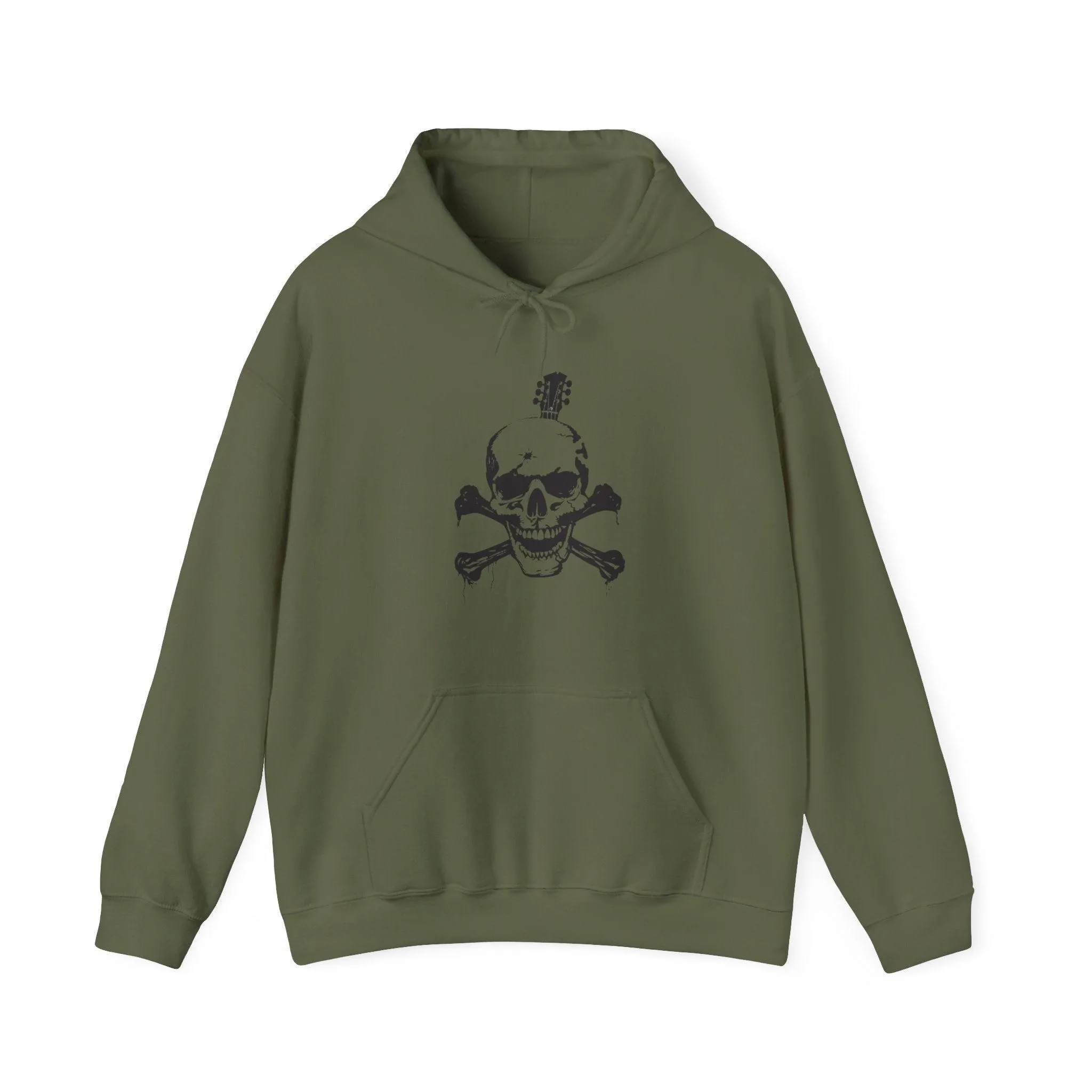 Guitar Skull Cross Bones Unisex Heavy Blend™ Hooded Sweatshirt