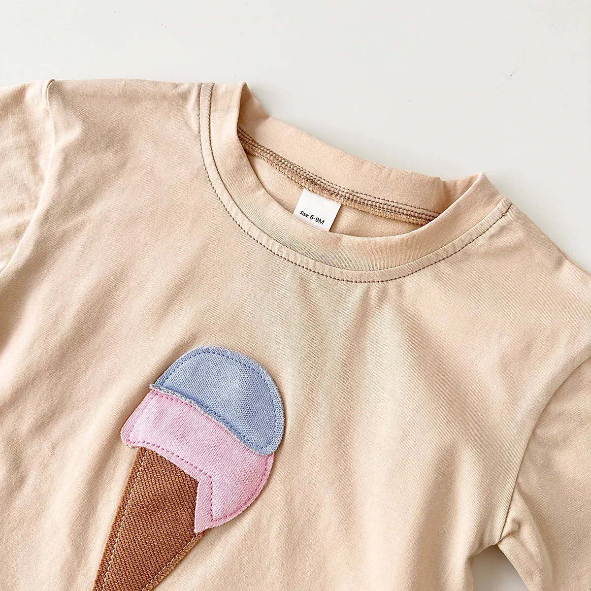 Ice Cream Print Tee & Shorts Set