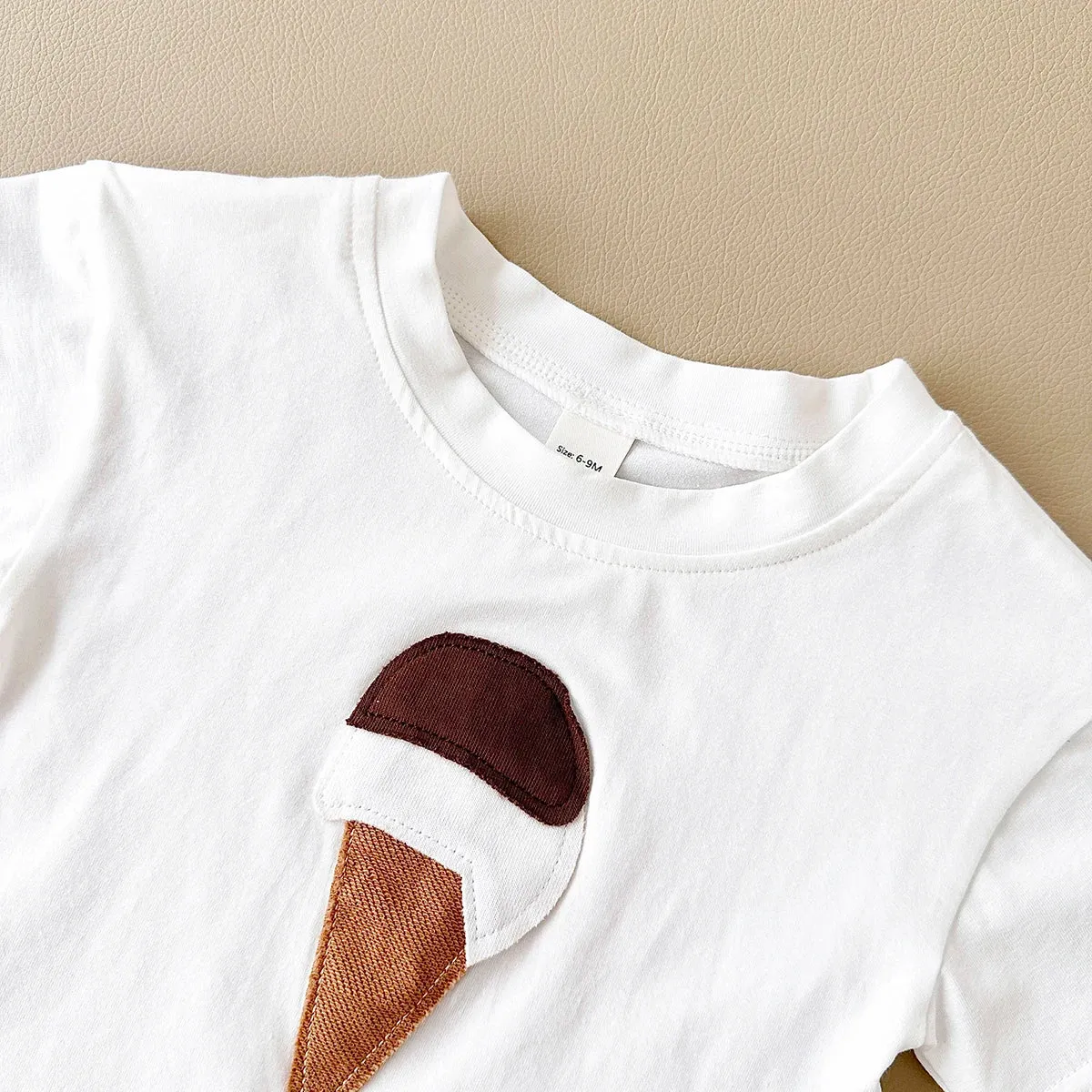 Ice Cream Print Tee & Shorts Set
