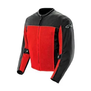 Joe Rocket 'Velocity' Mens Black/Red Mesh Motorcycle Jacket