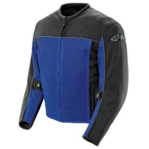 Joe Rocket 'Velocity' Mens Blue/Black Mesh Motorcycle Jacket
