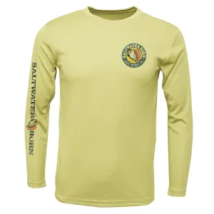 Key West, FL Saltwater Born Circle Logo Clean Long Sleeve UPF 50  Dry-Fit Shirt