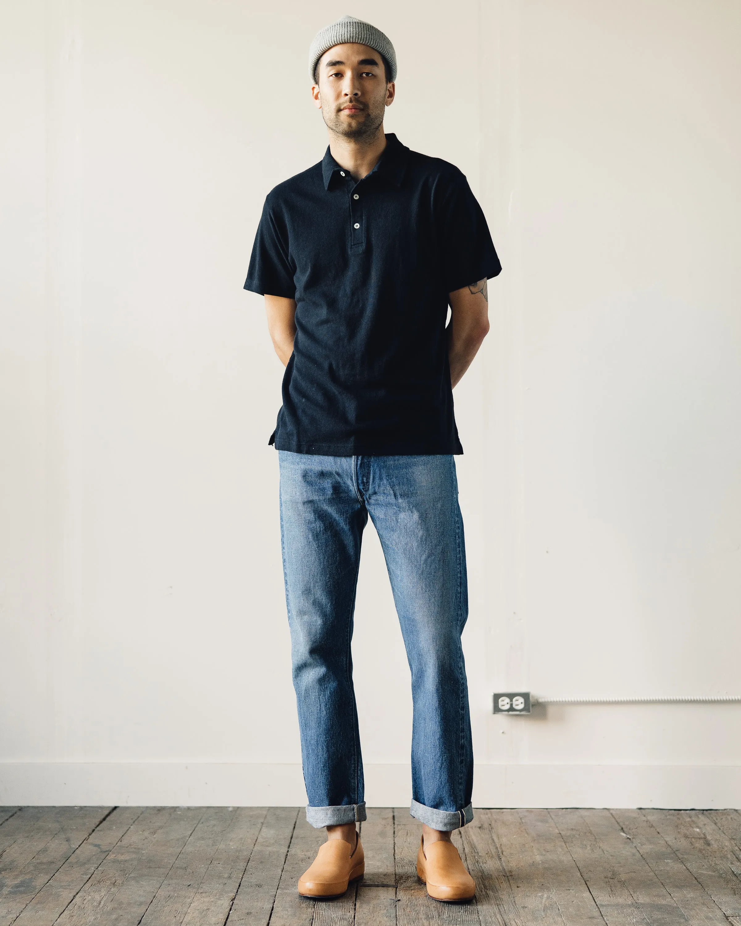 La Paz Leao Linen Polo, Dark Navy