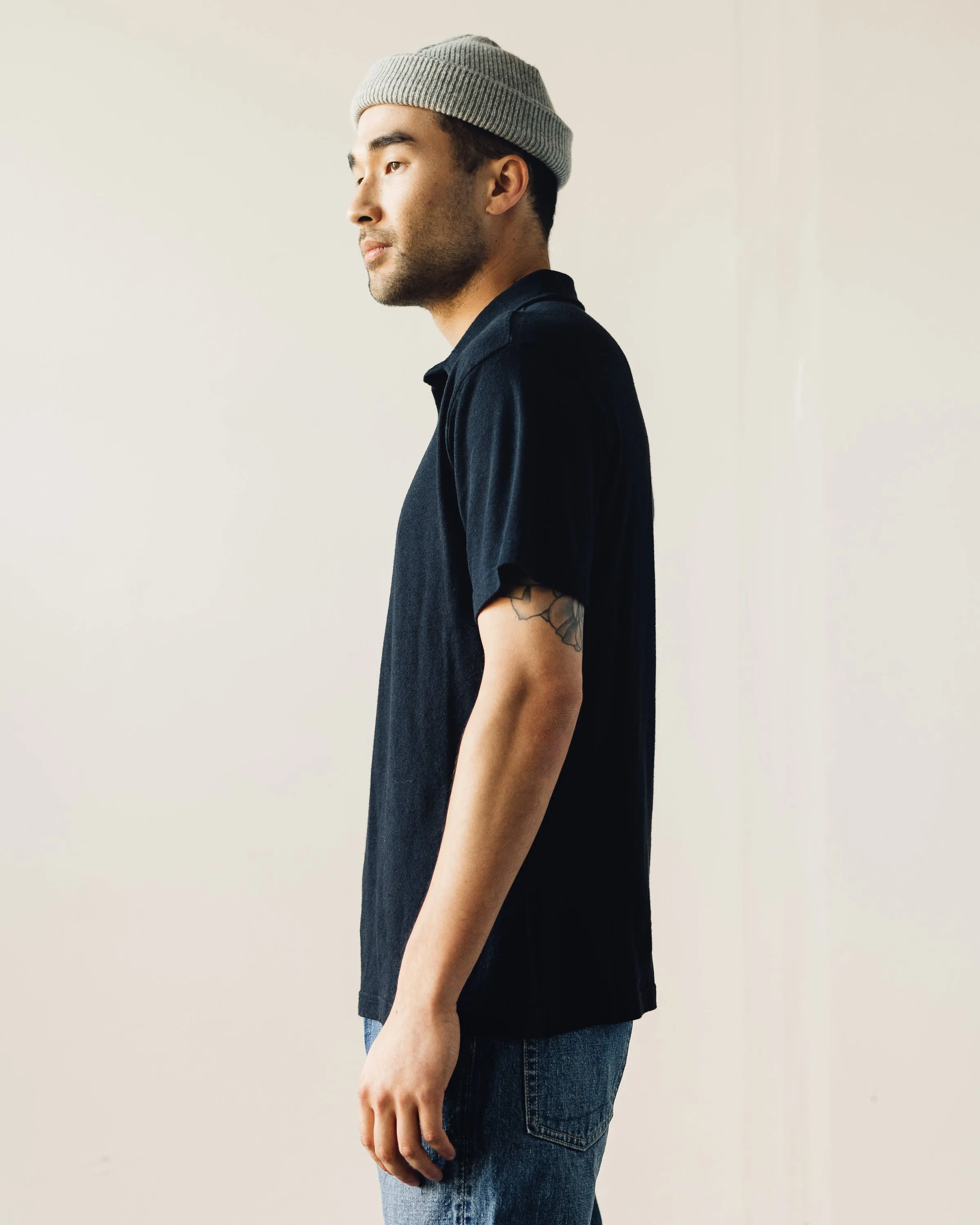La Paz Leao Linen Polo, Dark Navy