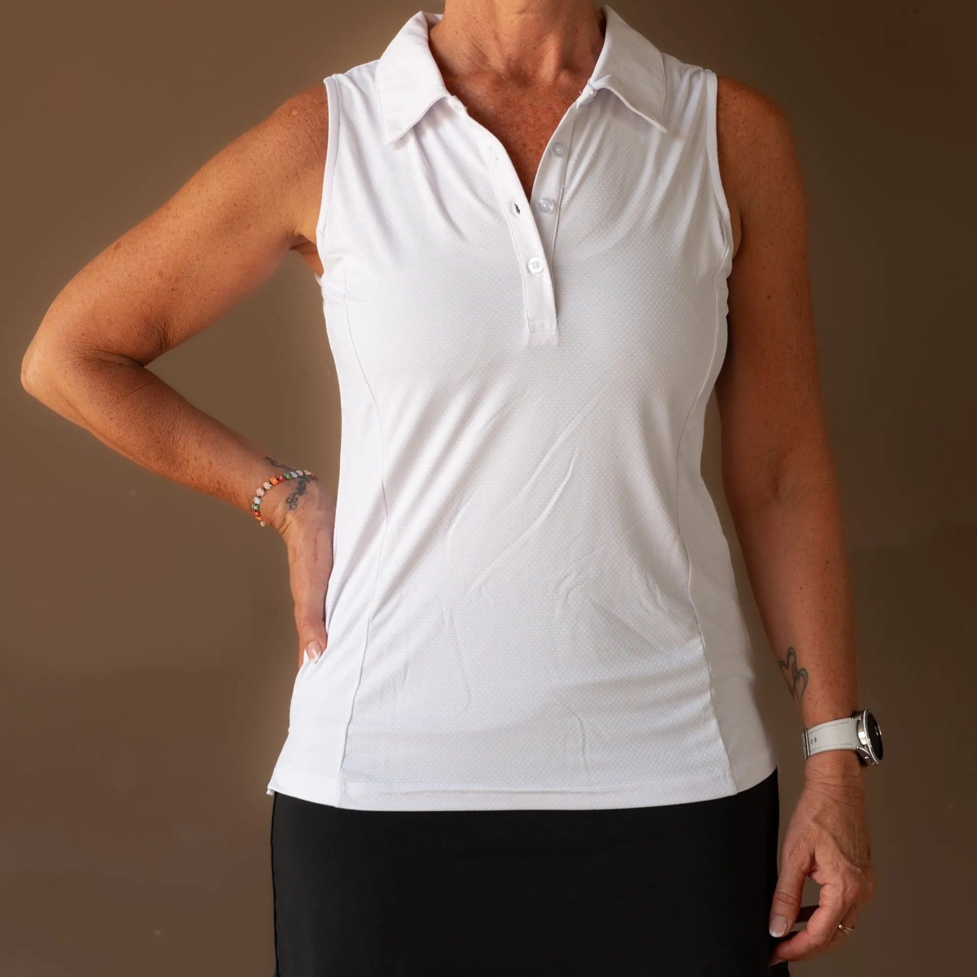 Ladies Sleeveless Polo