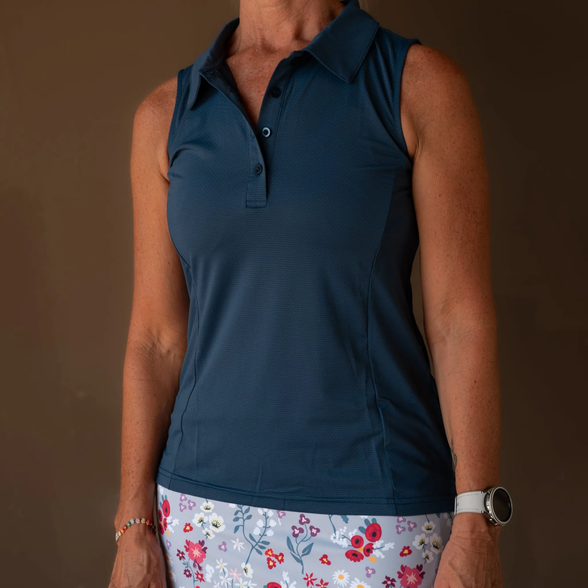 Ladies Sleeveless Polo