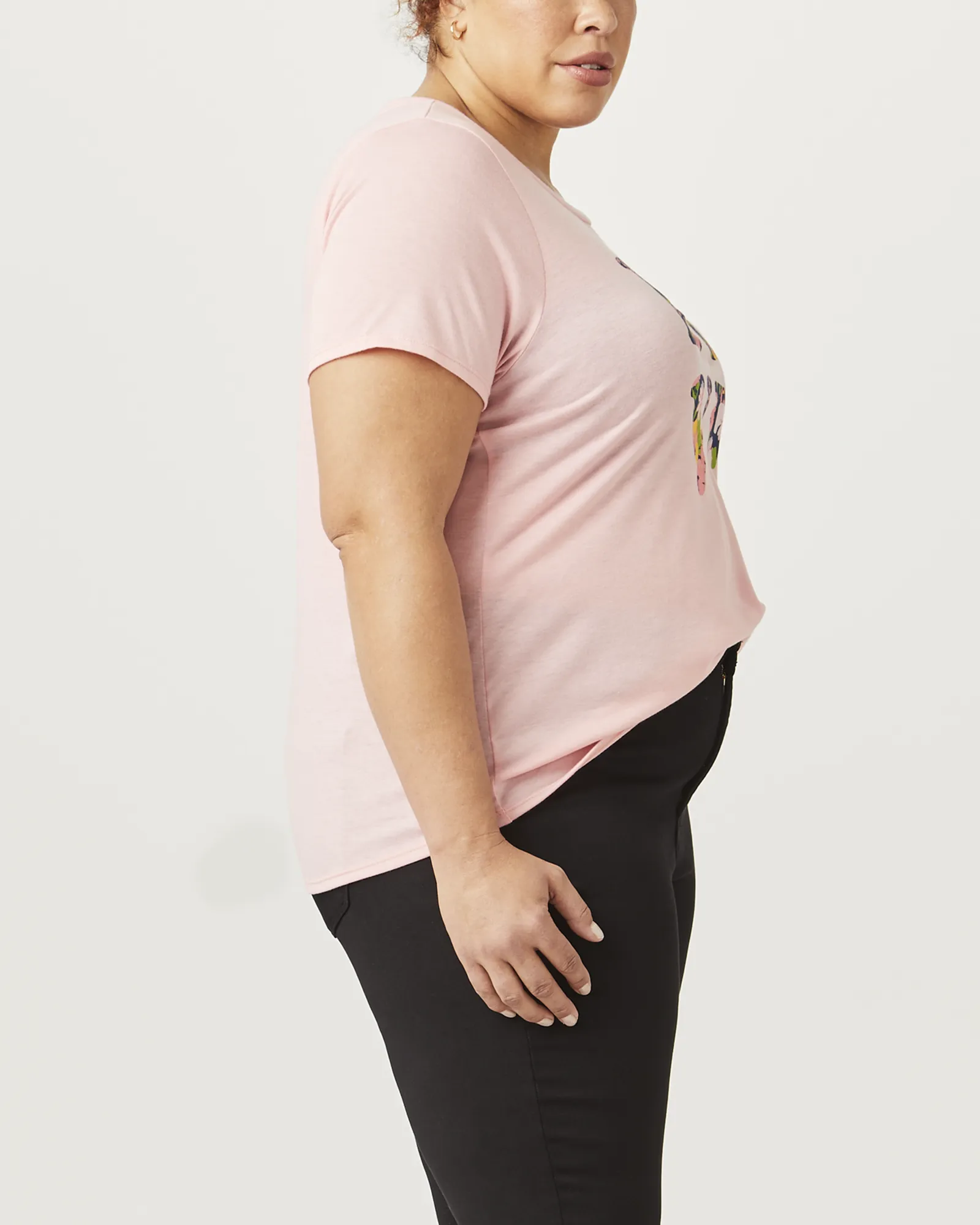 Laine Graphic Tee | Mauve / Black