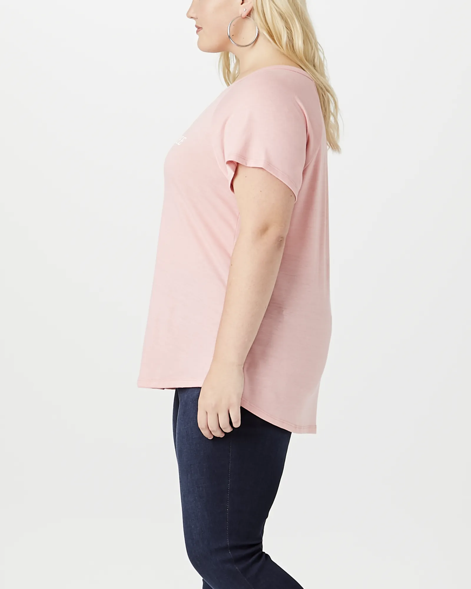 Lilah Graphic Tee | Mauve / White