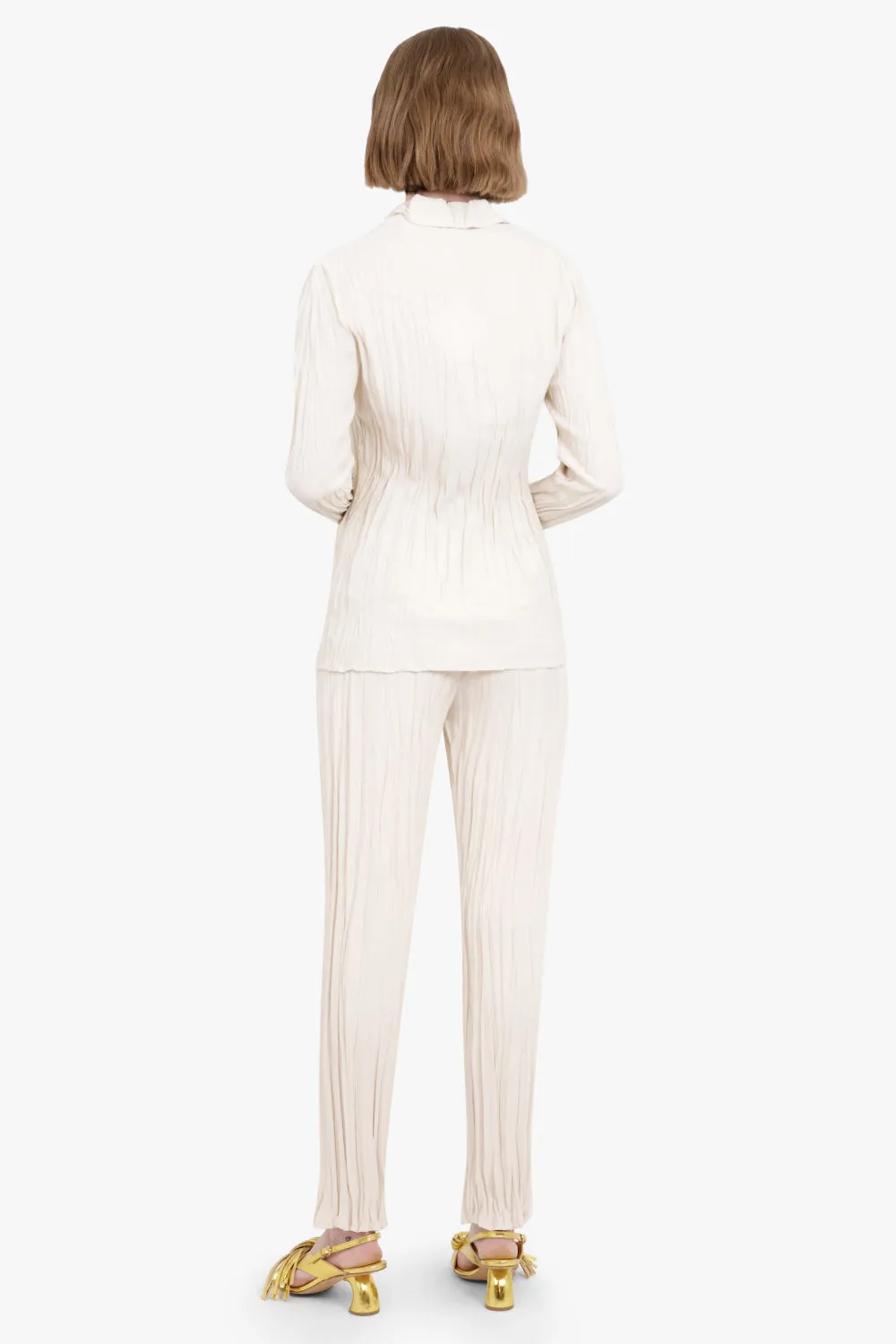 MAISIE PLISSE PANT | CREAM
